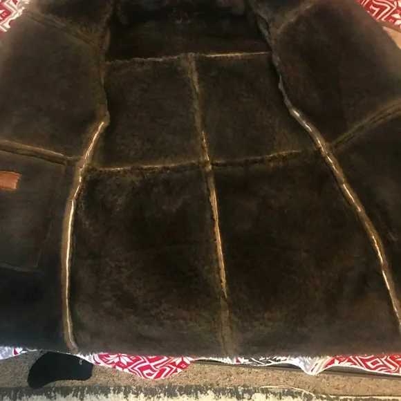Vintage OVERLAND Brown Rancher Shearling Sheepskin Coat, Sz M / L, USA Taos - Picture 2 of 4